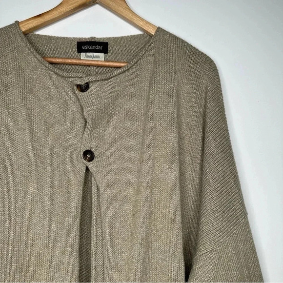 Eskandar Neiman Marcus Cashmere Silk Blend Knit Cardigan Sweater One Size - Picture 3 of 10